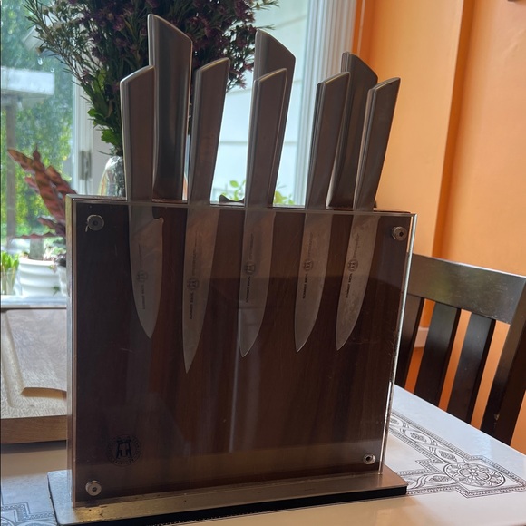 Schmidt Bros. Stainless Steel Chef / Kitchen Knife Set with Magnetic Block - Picture 2 of 2